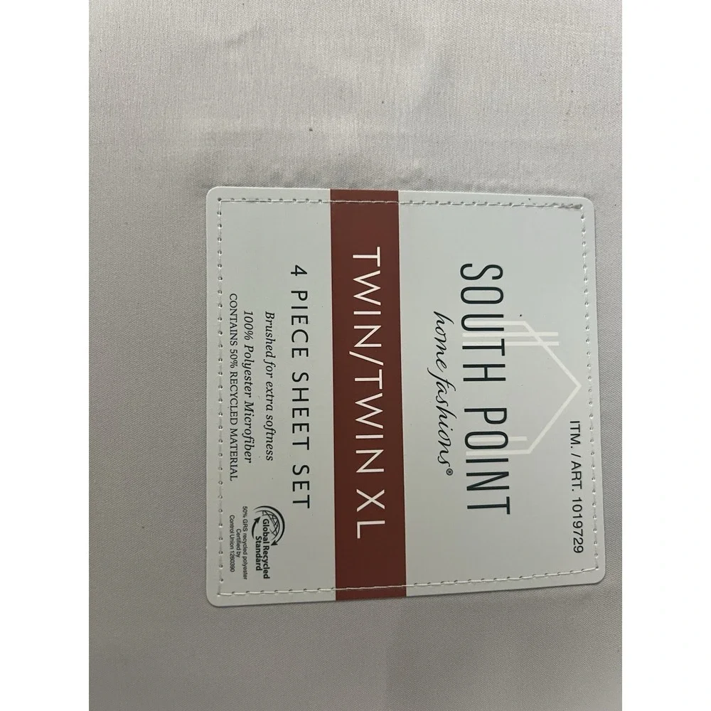 South Point Home Fashions 4 Piece Sheet Set Twin Twin XL Gray Microfiber 1019729